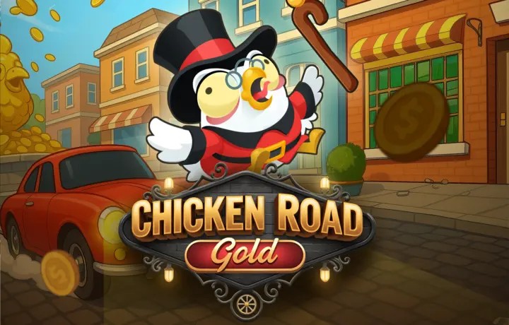 Chicken Road Gold slot visual from InOut available on northsspin.com